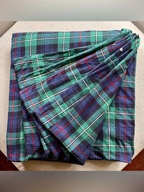 QUEEN SIZE TARTAN PLAID FLANNEL DUVET COVER